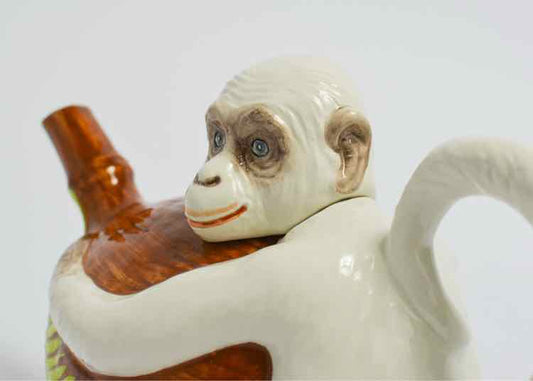 White Porcelain Monkey Teapot