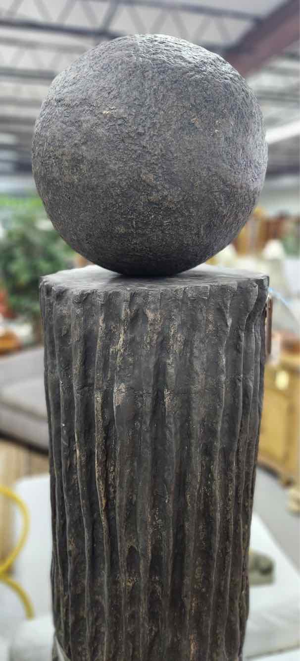 Dark Grey Totem Art Sculpture