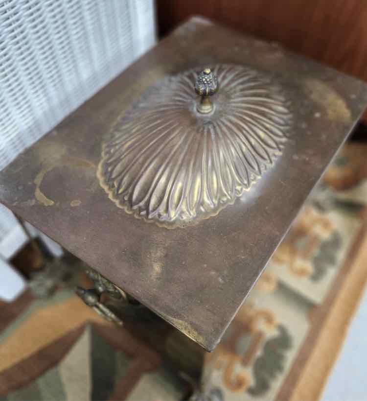 Antique Brass Coal Bin
