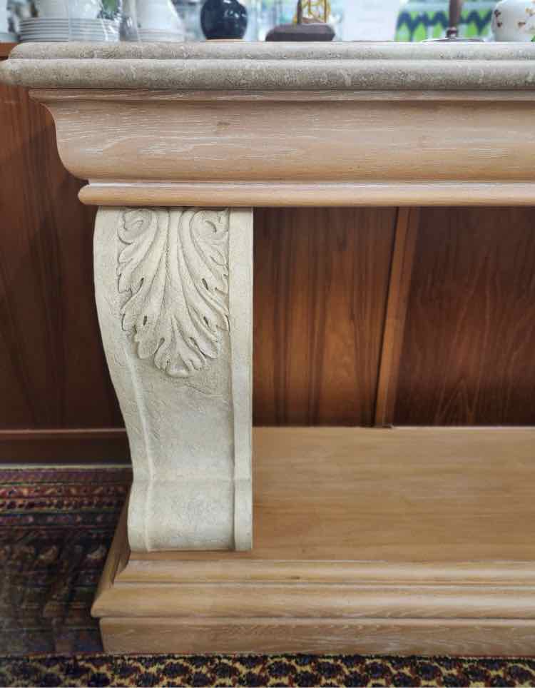 Henredon Stone and Wood Entry Table
