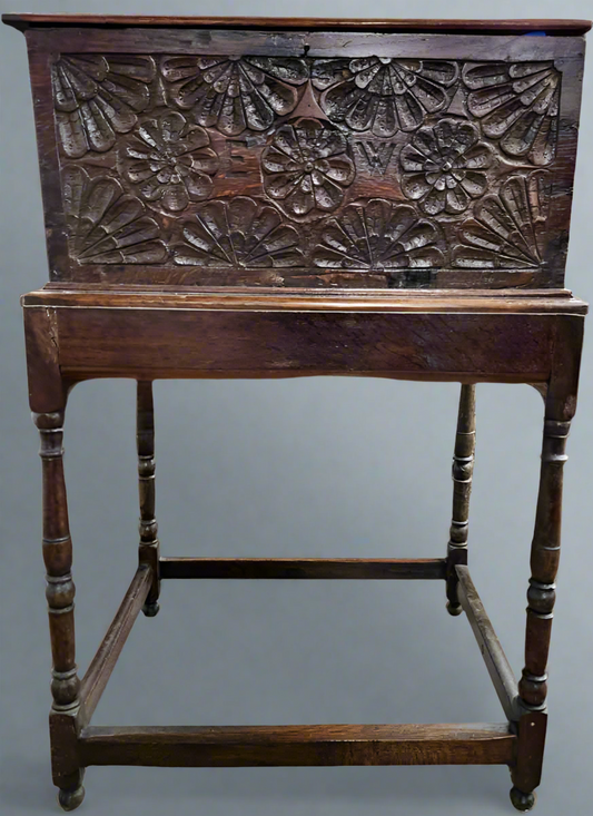 Antique Bible Box End Table