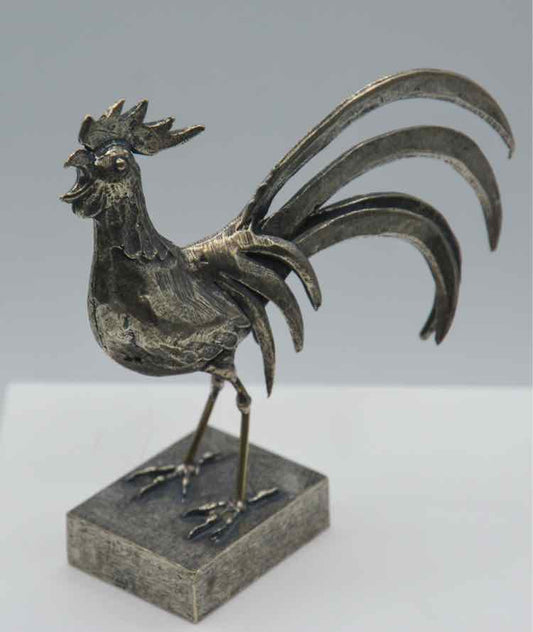 Pewter Rooster Figure