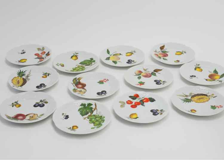 Lourioux French Porcelain Fruit Plates