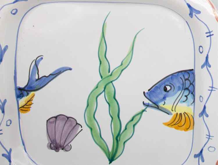 4 Vintage Vietri Hand Painted Plates