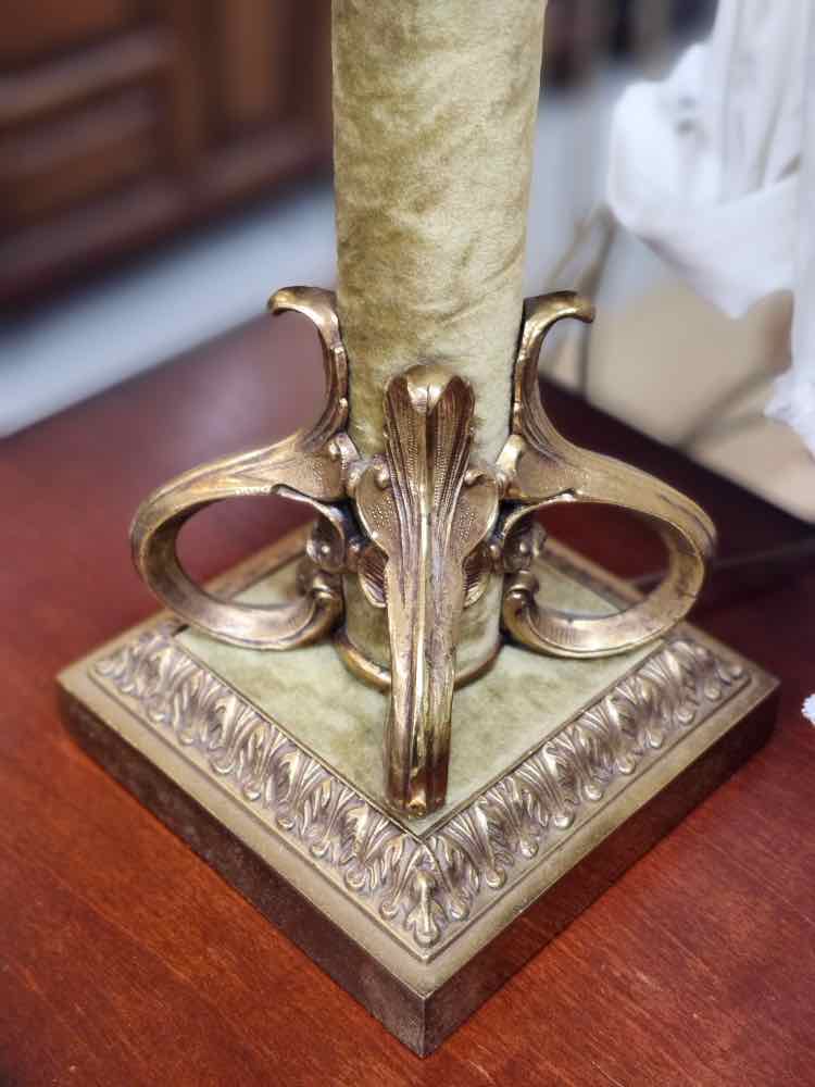 Pair of Antique Gold Regency Lamps