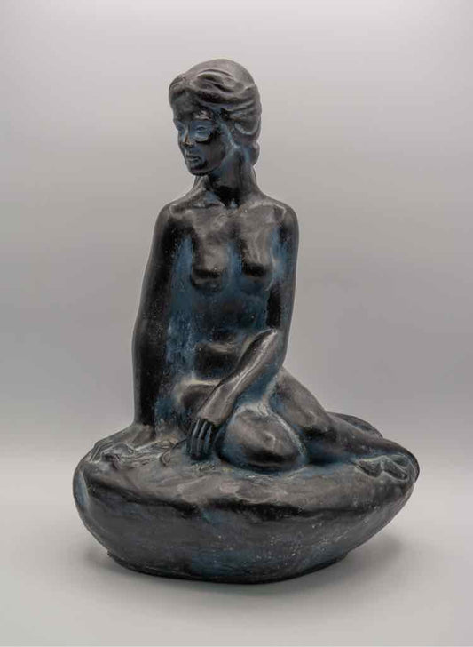 1970's Resin Sitting Mermaid