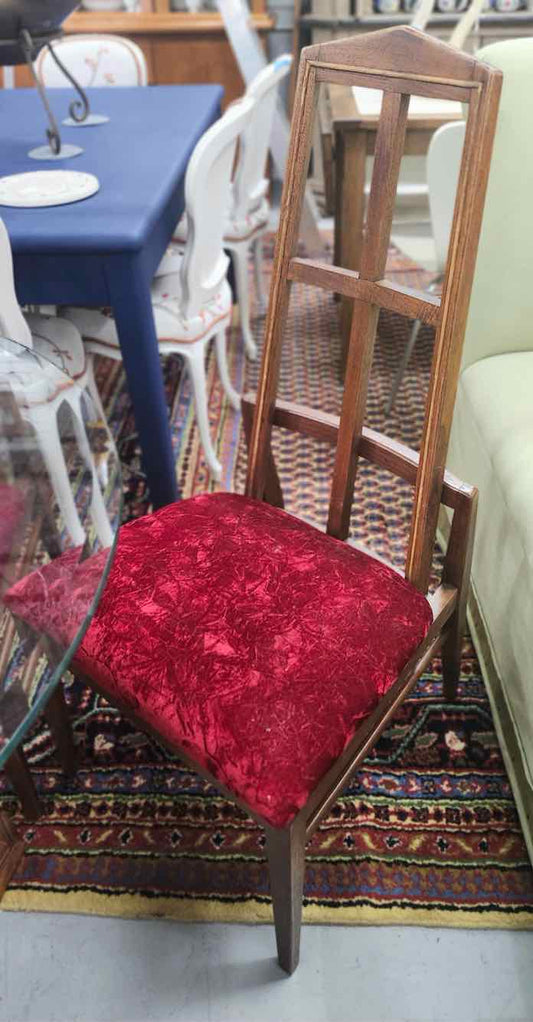 4 MCM Red Cushion Chairs