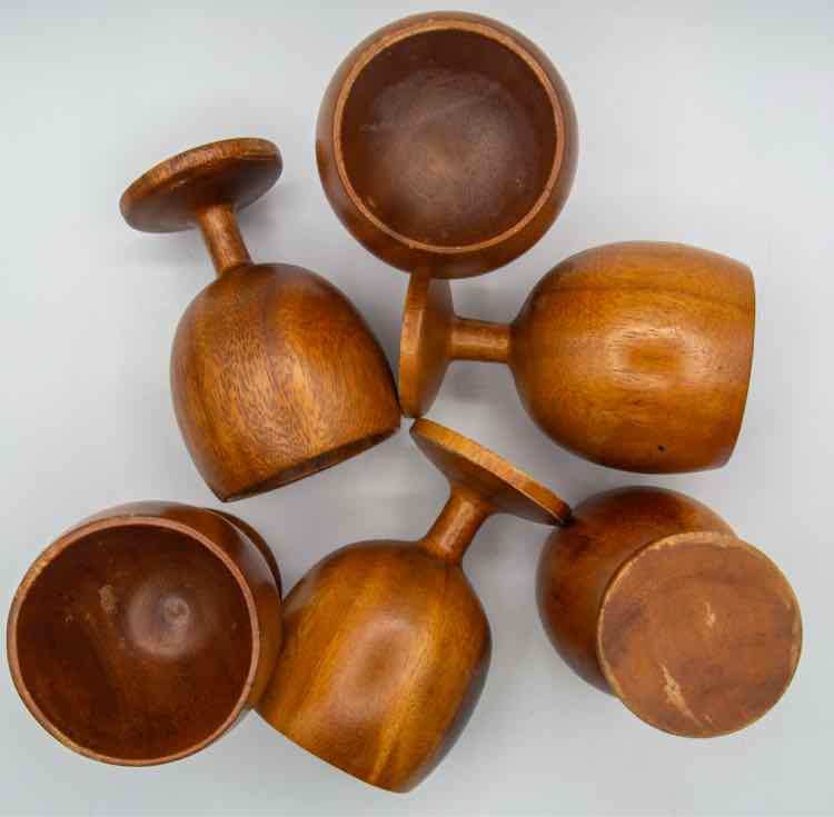Small Wooden Wine Cups