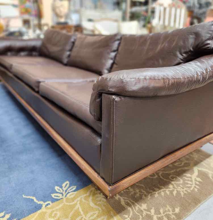 MCM Brown Leather Couch