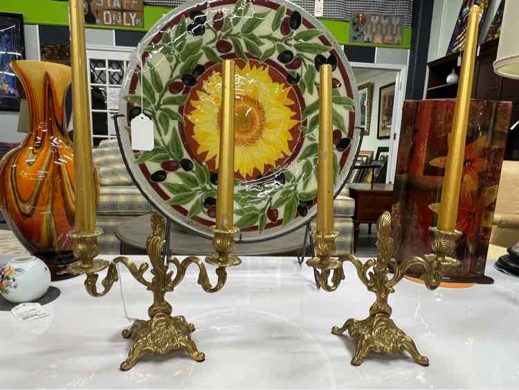 Italian Bronze Candelabra Set