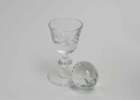 Baccarat Faceted Crystal Egg Paperweight