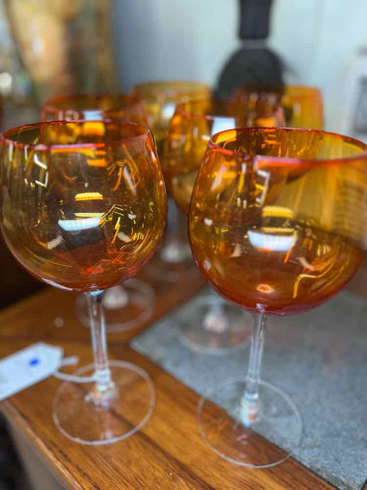 Orange Wine Glasses