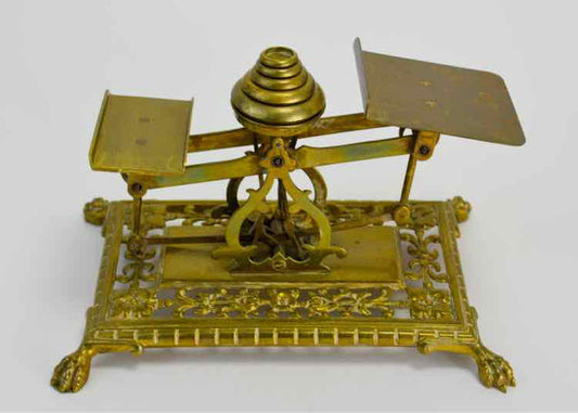 19th Century Victoria Cast Brass Scal