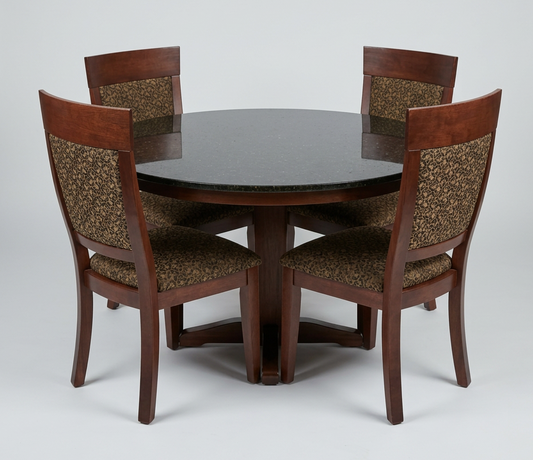 Saloon Stone Top Table w/4 Chairs
