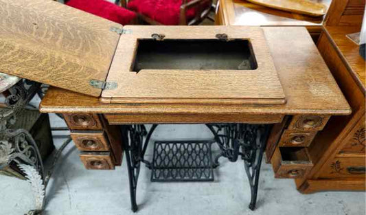 Antique Sewing Machine Table