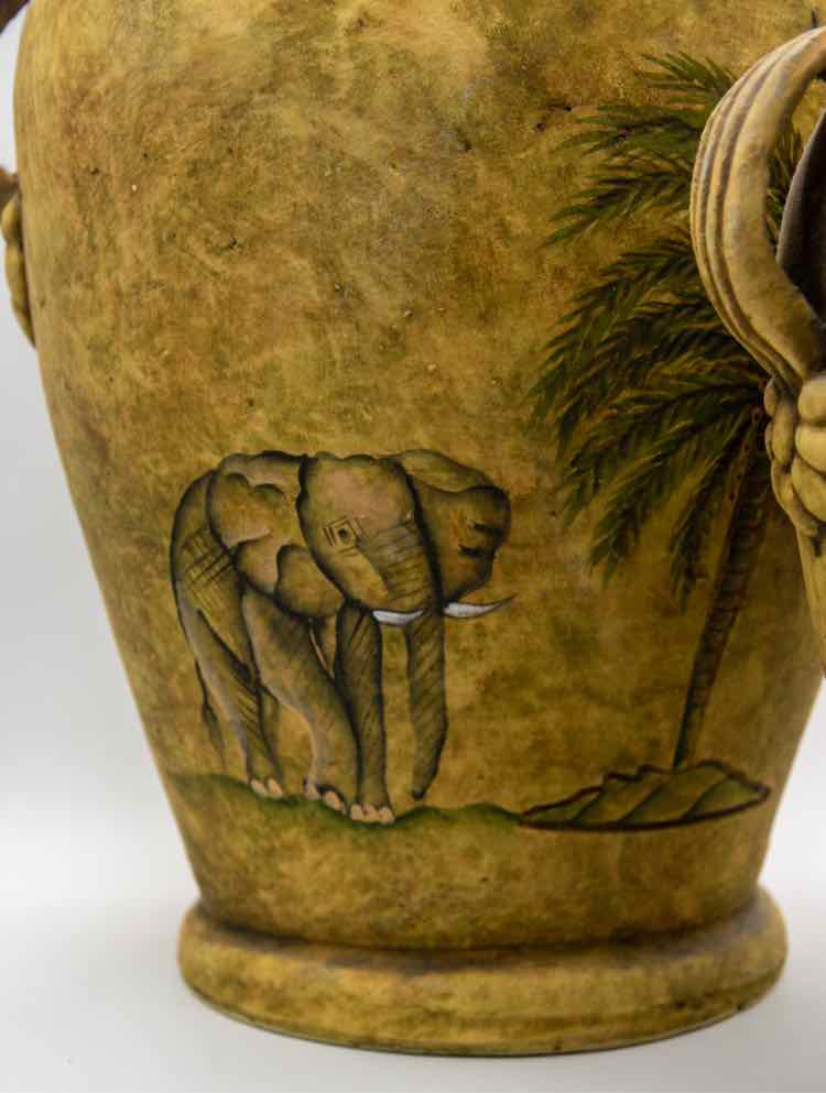 2 Piece Tropical Pottery Vase