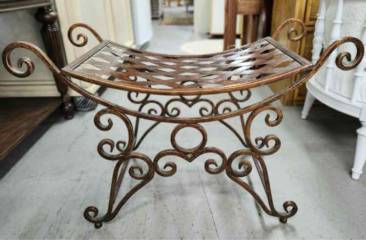 Metal Brown Bench