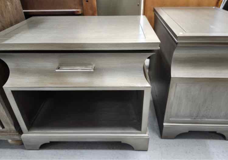 Pair of Tom Felicia Grey Nightstands