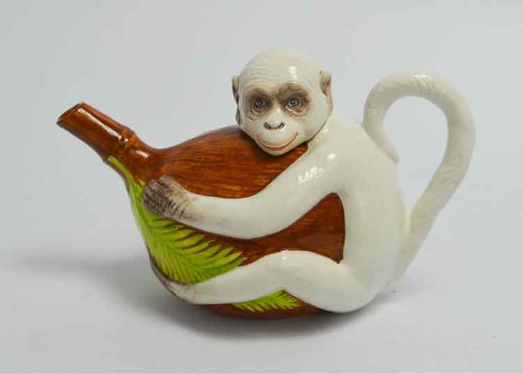 White Porcelain Monkey Teapot