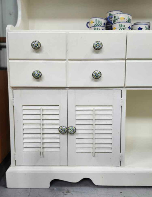 White Wood Serving Hutch