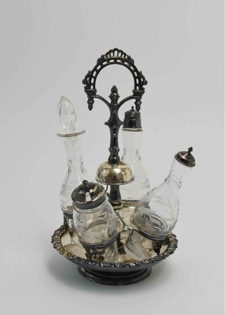 Silver Roswell Gleason&Sons Cruet Caddy
