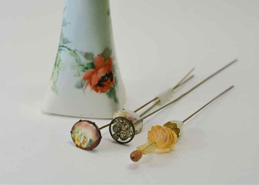 Bavarian Hat Pin Holder w/4 Hat Pins