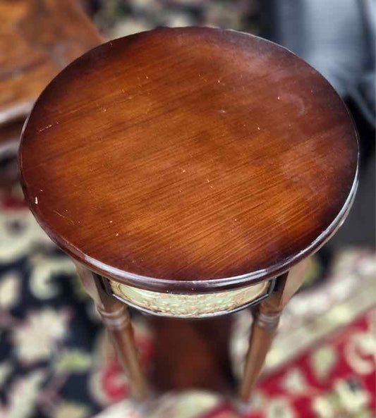 Round Wood End Table
