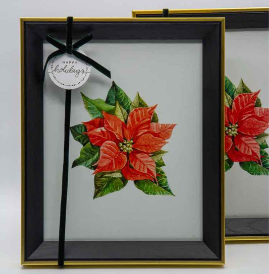 Framed Poinsettas