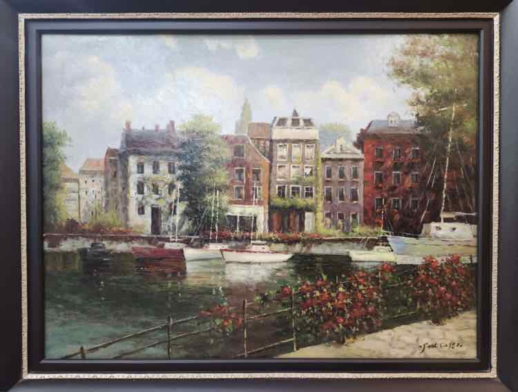 Art 'Amsterdam Life' Oil by June Tassel