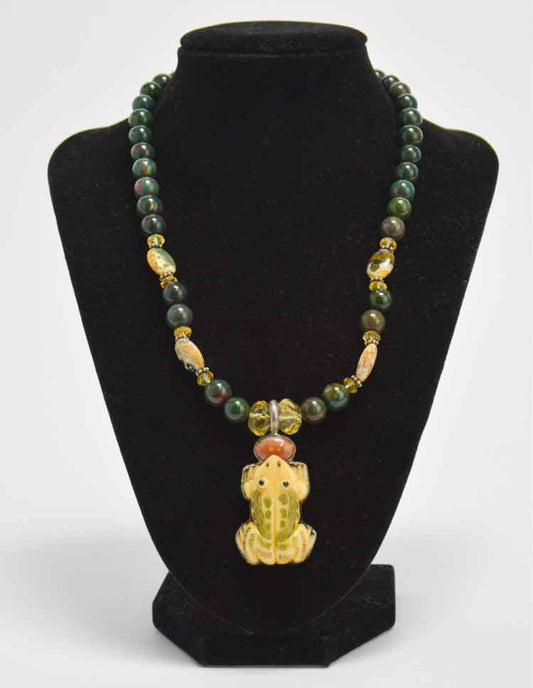Frog Multi-stone Necklace