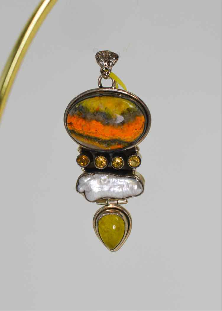 Silver and stone Pendant