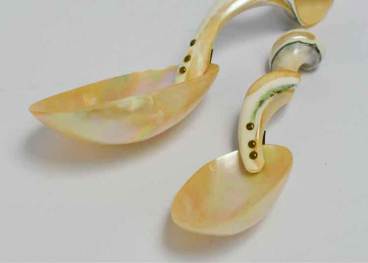 Pair Mother of Pearl Caviar Spoons
