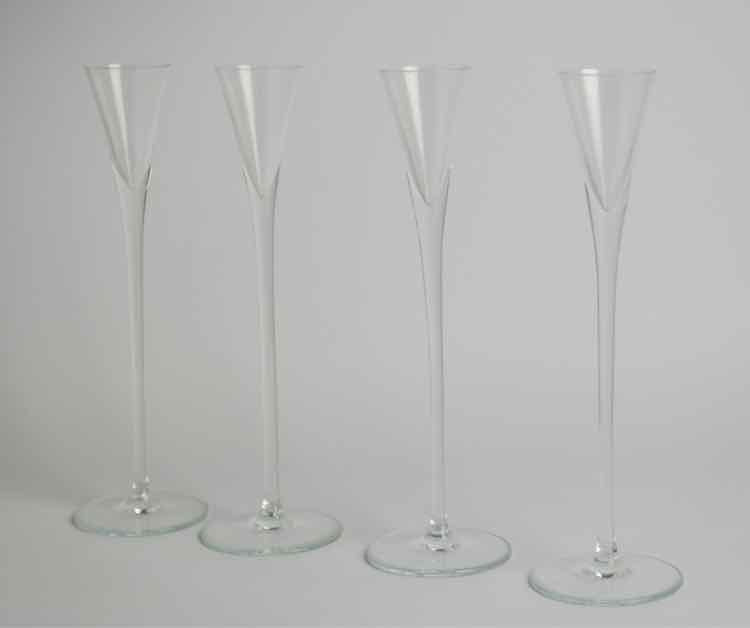4 Tall Underberg Liquor Glasses