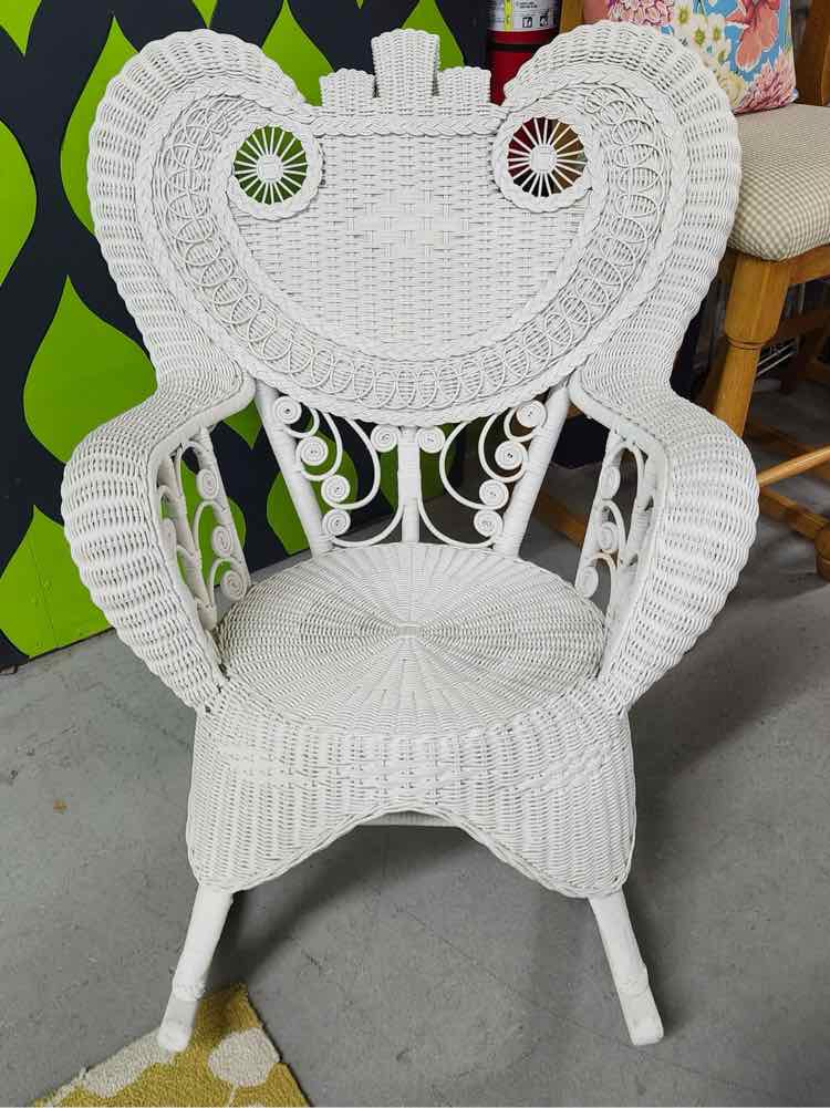 White Rattan Rocking Chair