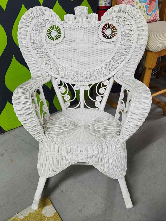 White Rattan Rocking Chair