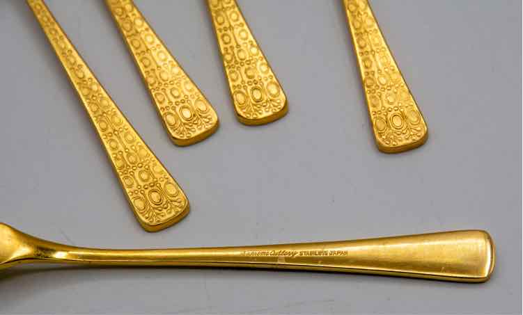 Set of 6 Supreme Gold Cake Forks