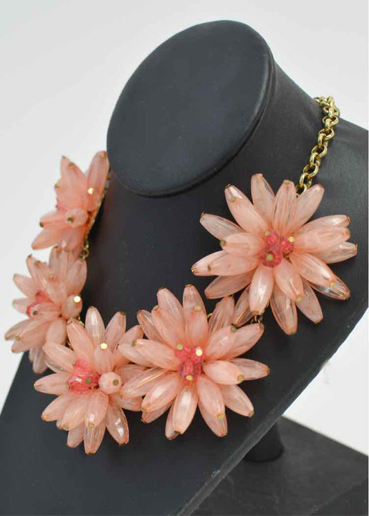 Lucite Floral Necklace
