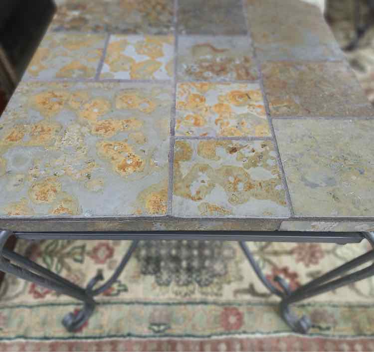 Stone Top End Table