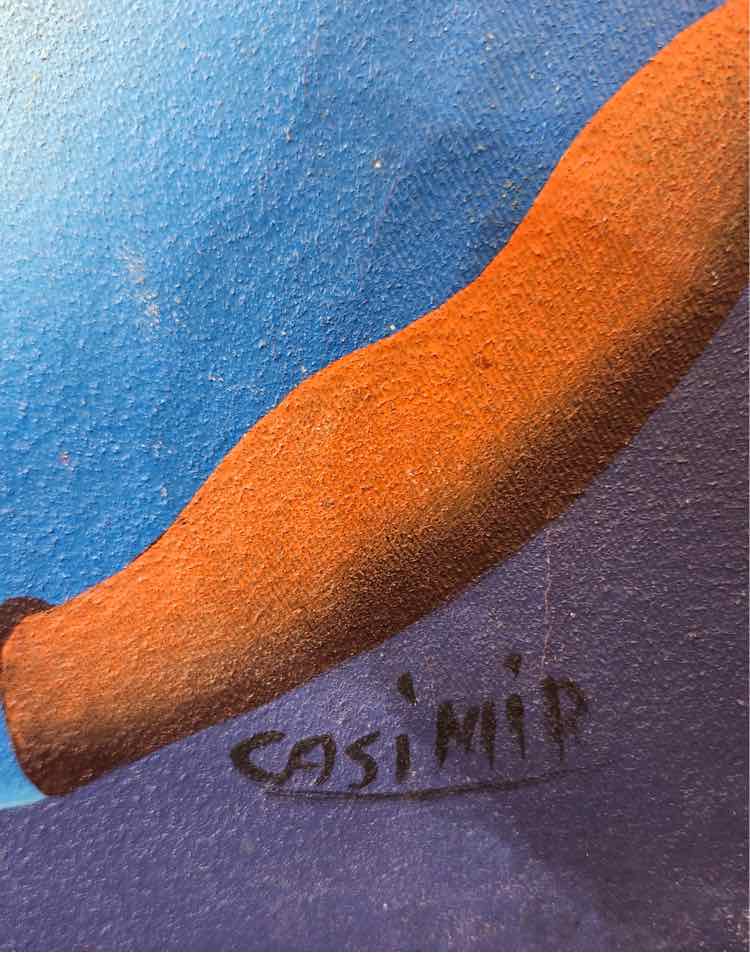 Haitian Abstract Figural Acrylic on Cotton Casimir Art