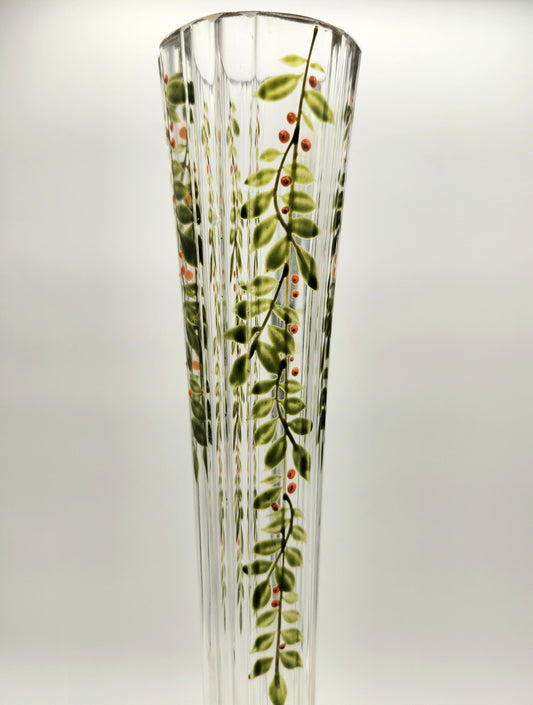 Decor Embellished Glass Vase