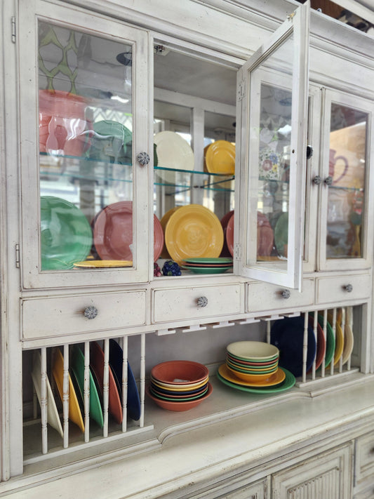 2pc White Lexington China Cabinet