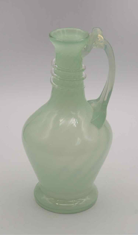 Blown Glass Green Milk Glass Vase