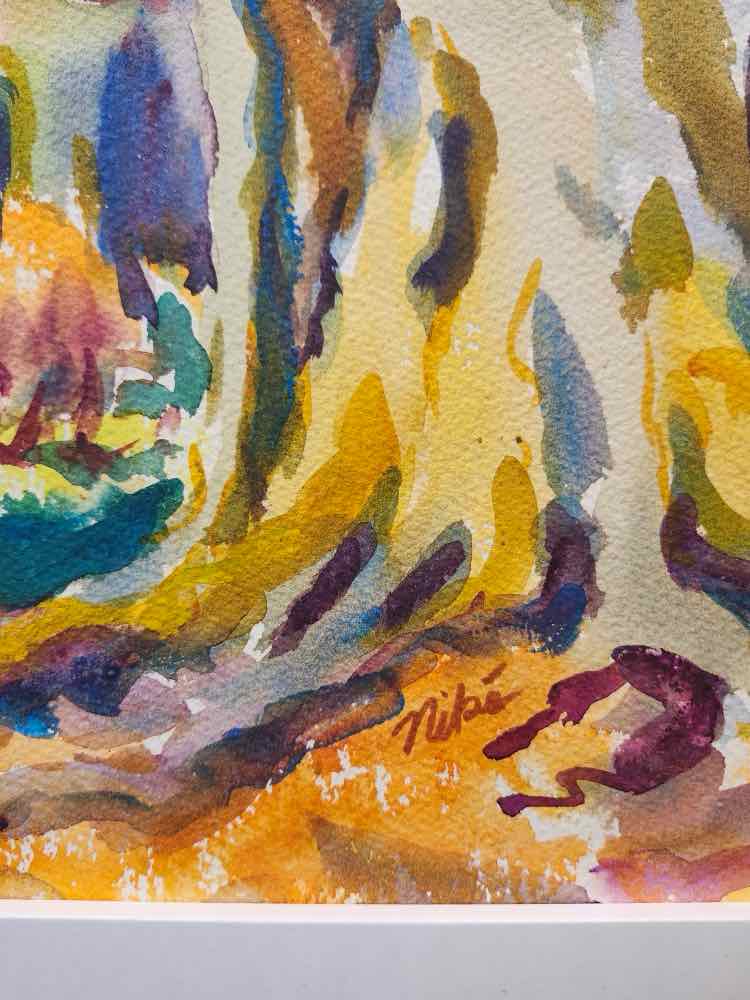 'Sarasota Oak Cityscape' Watercolor by Nike