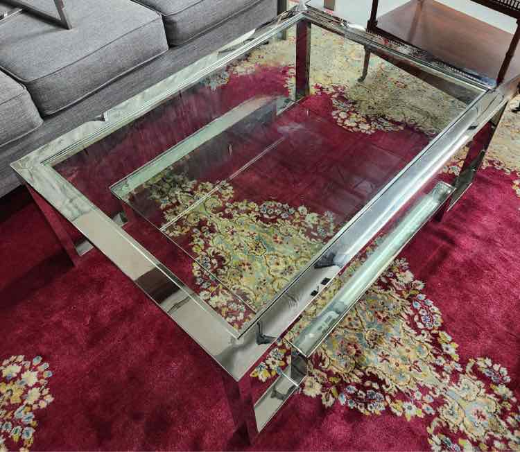 Glass & Chrome Coffee Table