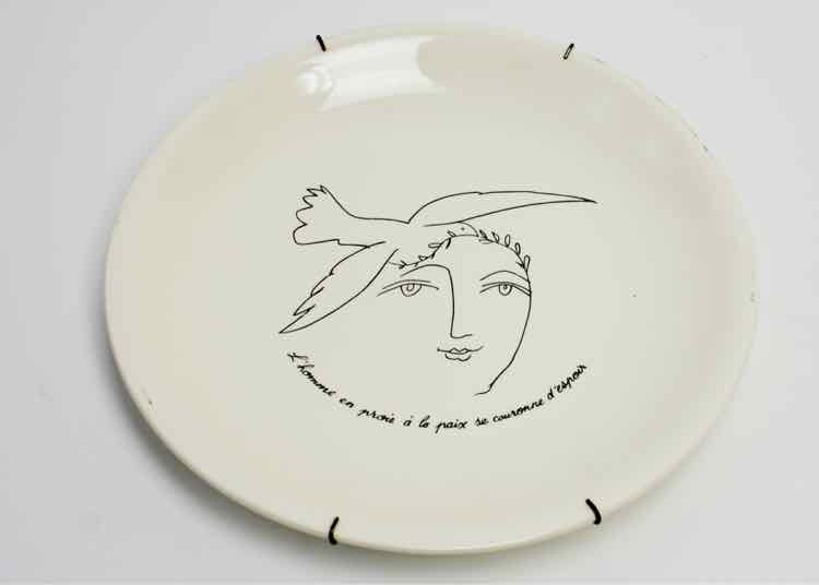 Pablo Picasso Design 'Face of Peace'Signed Dish