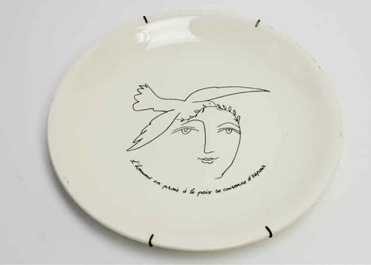 Pablo Picasso Design 'Face of Peace'Signed Dish