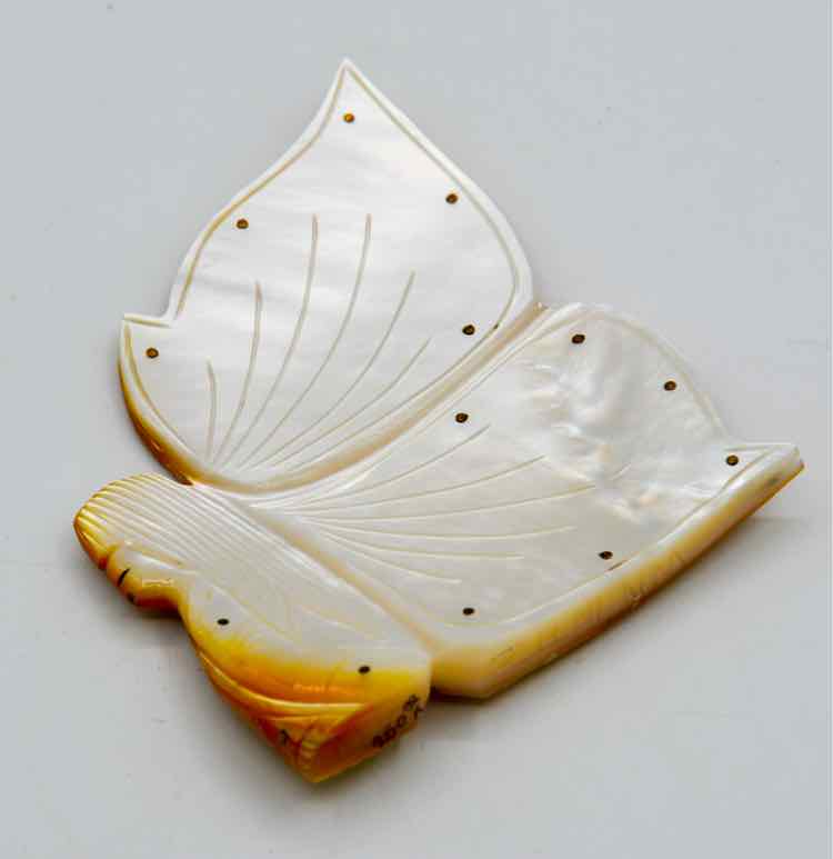 Mother of Pearl Carved Butterfly Lady Decor