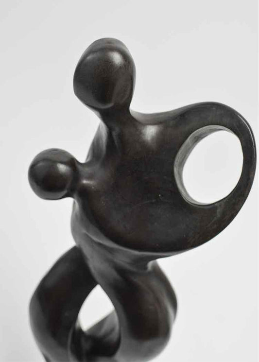 Thai Ironwood Dancing Couple Sculpture Art