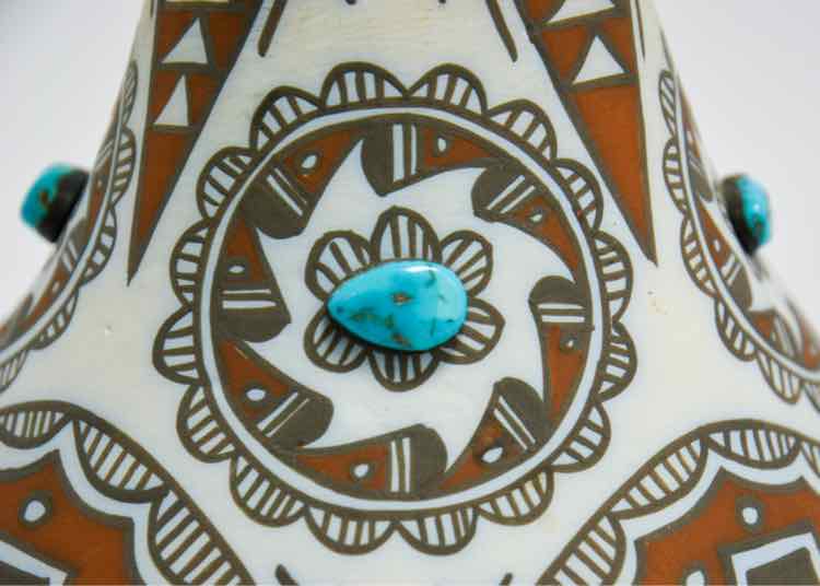 Pueblo Pottery w Turquoise by Mary Small