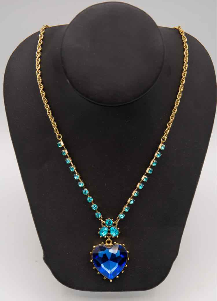 Betsey Johnson Blue Heart Necklace